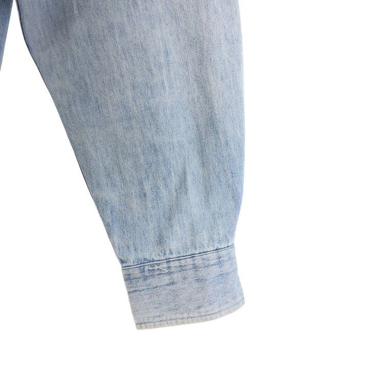 90'S Vintage Timberland WEATHERGEAR Long Sleeve Denim Shirt, Men's Size L cotton blue type Vintage Second Hand