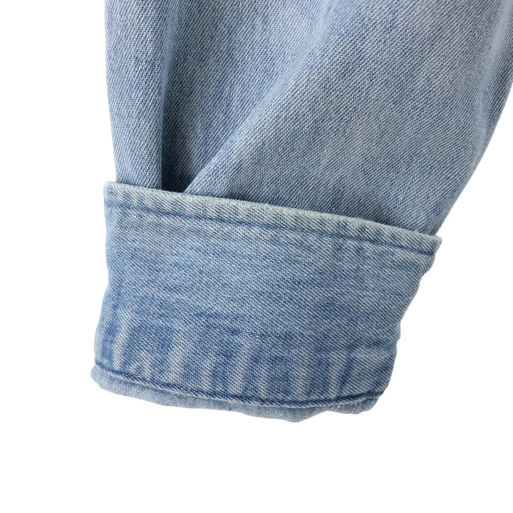 90'S Vintage Timberland WEATHERGEAR Long Sleeve Denim Shirt, Men's Size L cotton blue type Vintage Second Hand