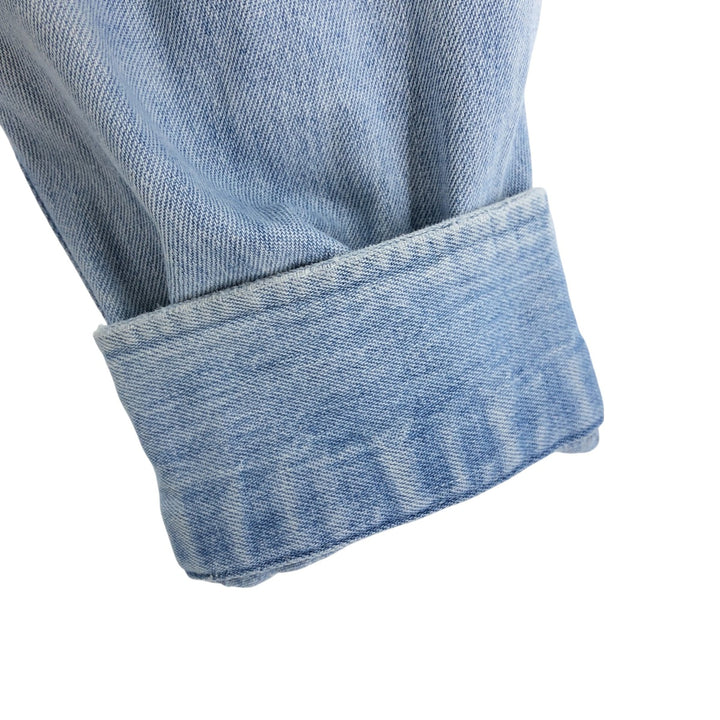 90'S Vintage Timberland WEATHERGEAR Long Sleeve Denim Shirt, Men's Size L cotton blue type Vintage Second Hand