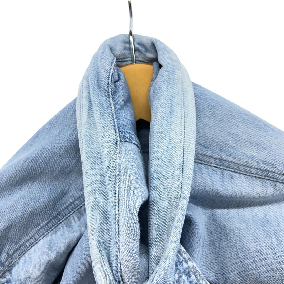90'S Vintage Timberland WEATHERGEAR Long Sleeve Denim Shirt, Men's Size L cotton blue type Vintage Second Hand