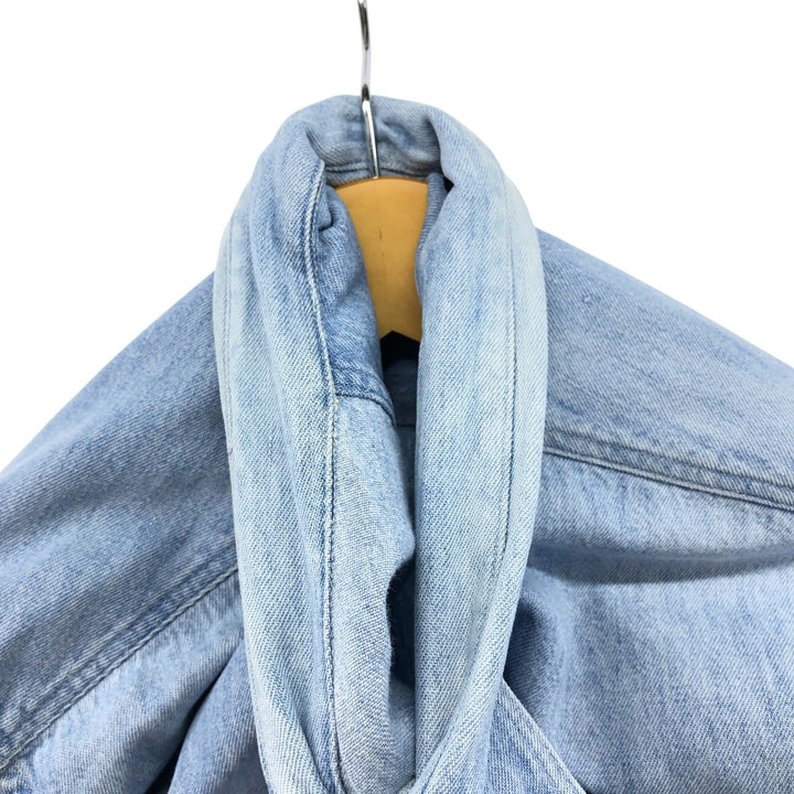 90'S Vintage Timberland WEATHERGEAR Long Sleeve Denim Shirt, Men's Size L cotton blue type Vintage Second Hand