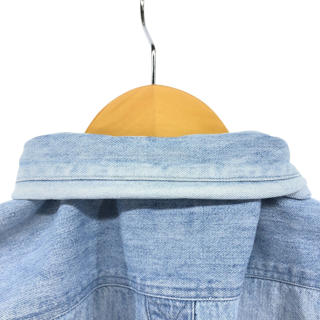 90'S Vintage Timberland WEATHERGEAR Long Sleeve Denim Shirt, Men's Size L cotton blue type Vintage Second Hand