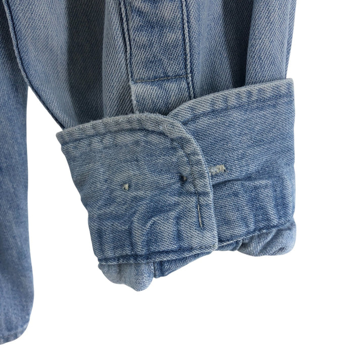 90'S Vintage Timberland WEATHERGEAR Long Sleeve Denim Shirt, Men's Size L cotton blue type Vintage Second Hand