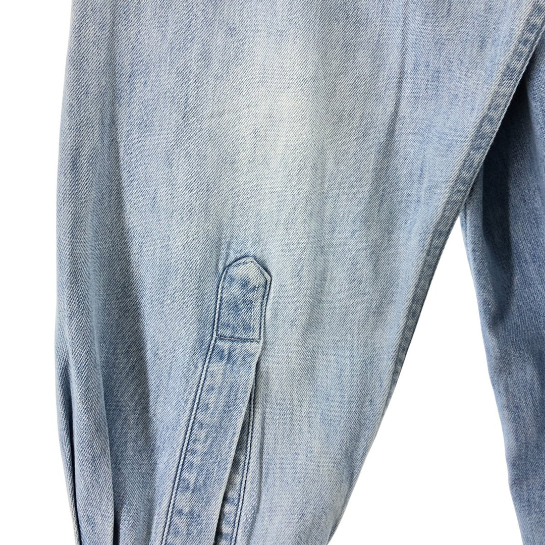 90'S Vintage Timberland WEATHERGEAR Long Sleeve Denim Shirt, Men's Size L cotton blue type Vintage Second Hand