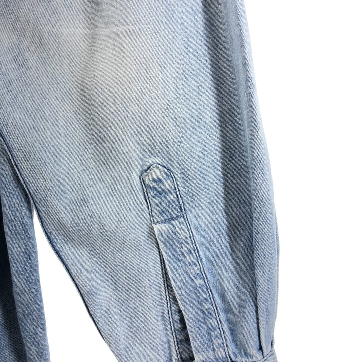 90'S Vintage Timberland WEATHERGEAR Long Sleeve Denim Shirt, Men's Size L cotton blue type Vintage Second Hand