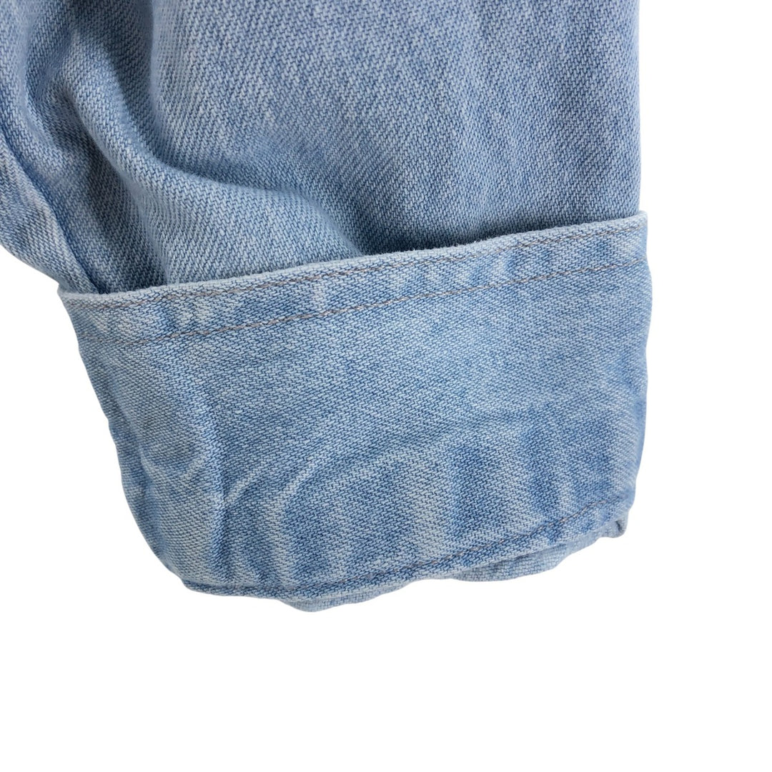 90'S Vintage Levi's Long Sleeve Denim Shirt, Men's Size Medium cotton blue type Vintage Second Hand