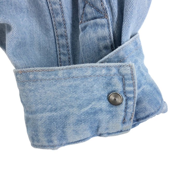 90'S Vintage Levi's Long Sleeve Denim Shirt, Men's Size Medium cotton blue type Vintage Second Hand