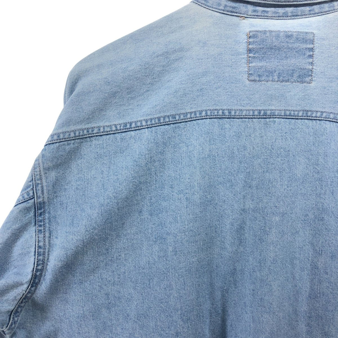 90'S Vintage Levi's Long Sleeve Denim Shirt, Men's Size Medium cotton blue type Vintage Second Hand
