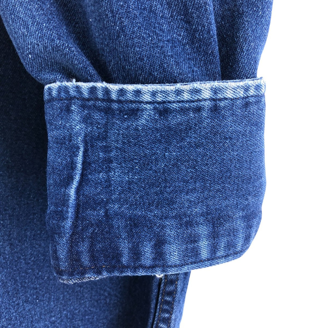 90'S Carhartt Long Sleeve Denim Western Shirt, Men's XL unclear blue type Vintage Second Hand