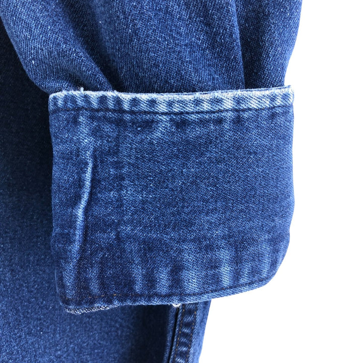 90'S Carhartt Long Sleeve Denim Western Shirt, Men's XL unclear blue type Vintage Second Hand