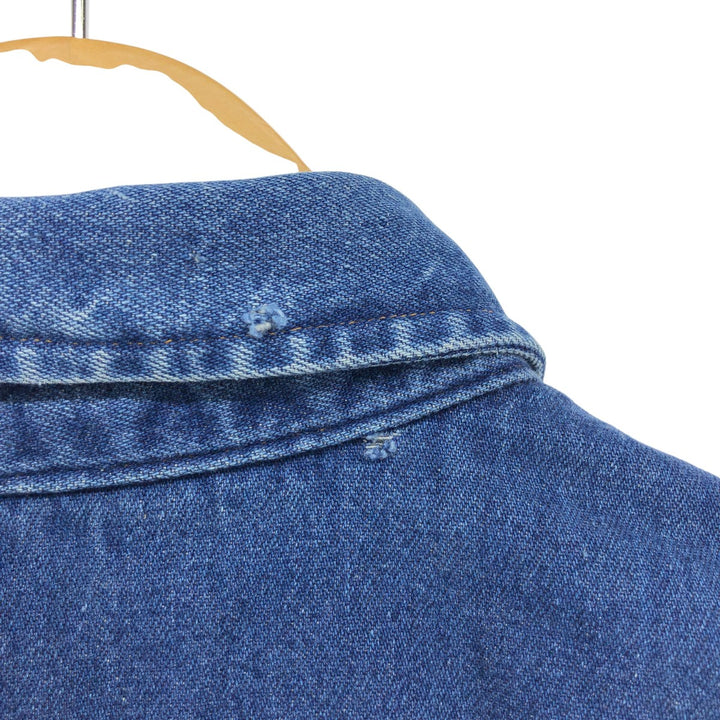 90'S Carhartt Long Sleeve Denim Western Shirt, Men's XL unclear blue type Vintage Second Hand