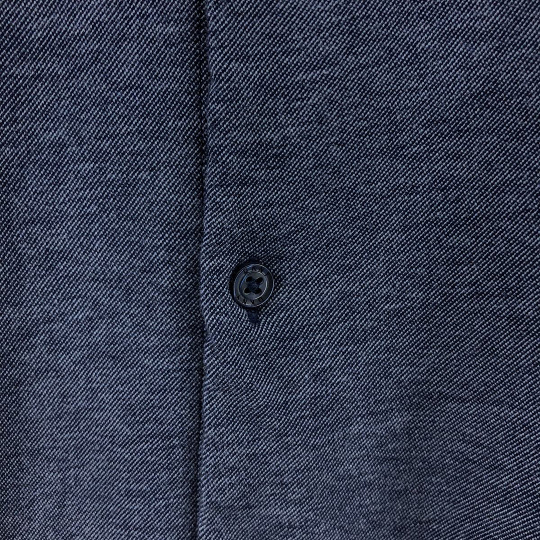 DKNY long-sleeved cotton shirt, size L, men's cotton navy blue type Vintage Second Hand