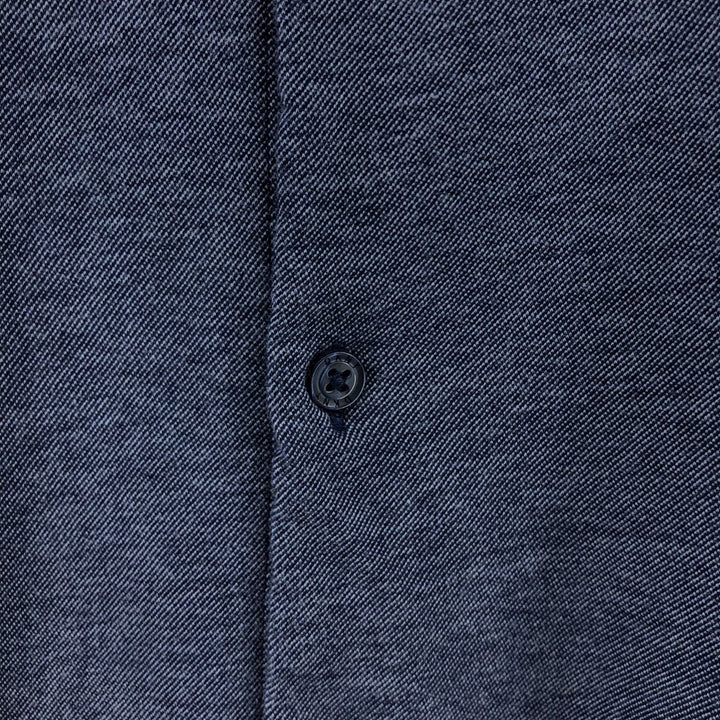 DKNY long-sleeved cotton shirt, size L, men's cotton navy blue type Vintage Second Hand