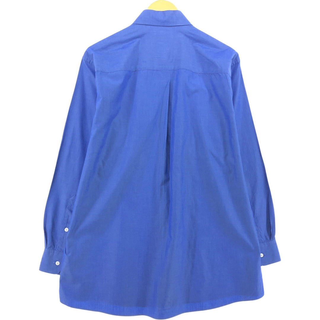 DKNY wide-collar long-sleeved cotton shirt, men's size XL cotton blue type Vintage Second Hand