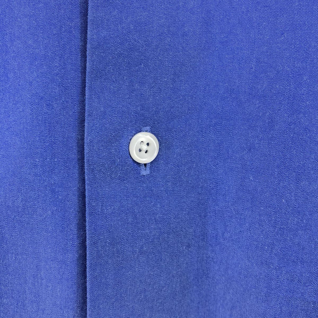 DKNY wide-collar long-sleeved cotton shirt, men's size XL cotton blue type Vintage Second Hand