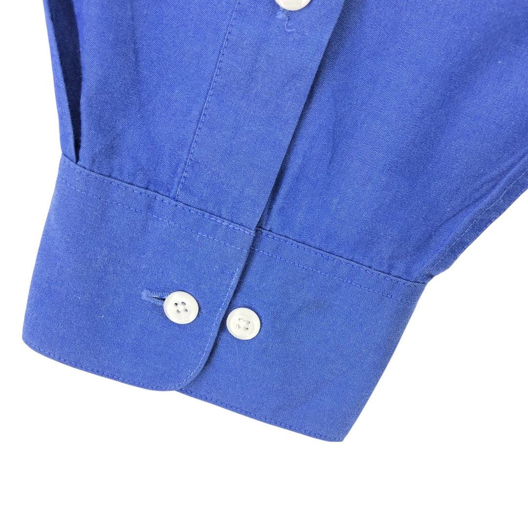 DKNY wide-collar long-sleeved cotton shirt, men's size XL cotton blue type Vintage Second Hand