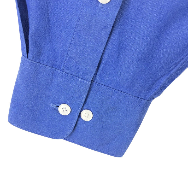DKNY wide-collar long-sleeved cotton shirt, men's size XL cotton blue type Vintage Second Hand