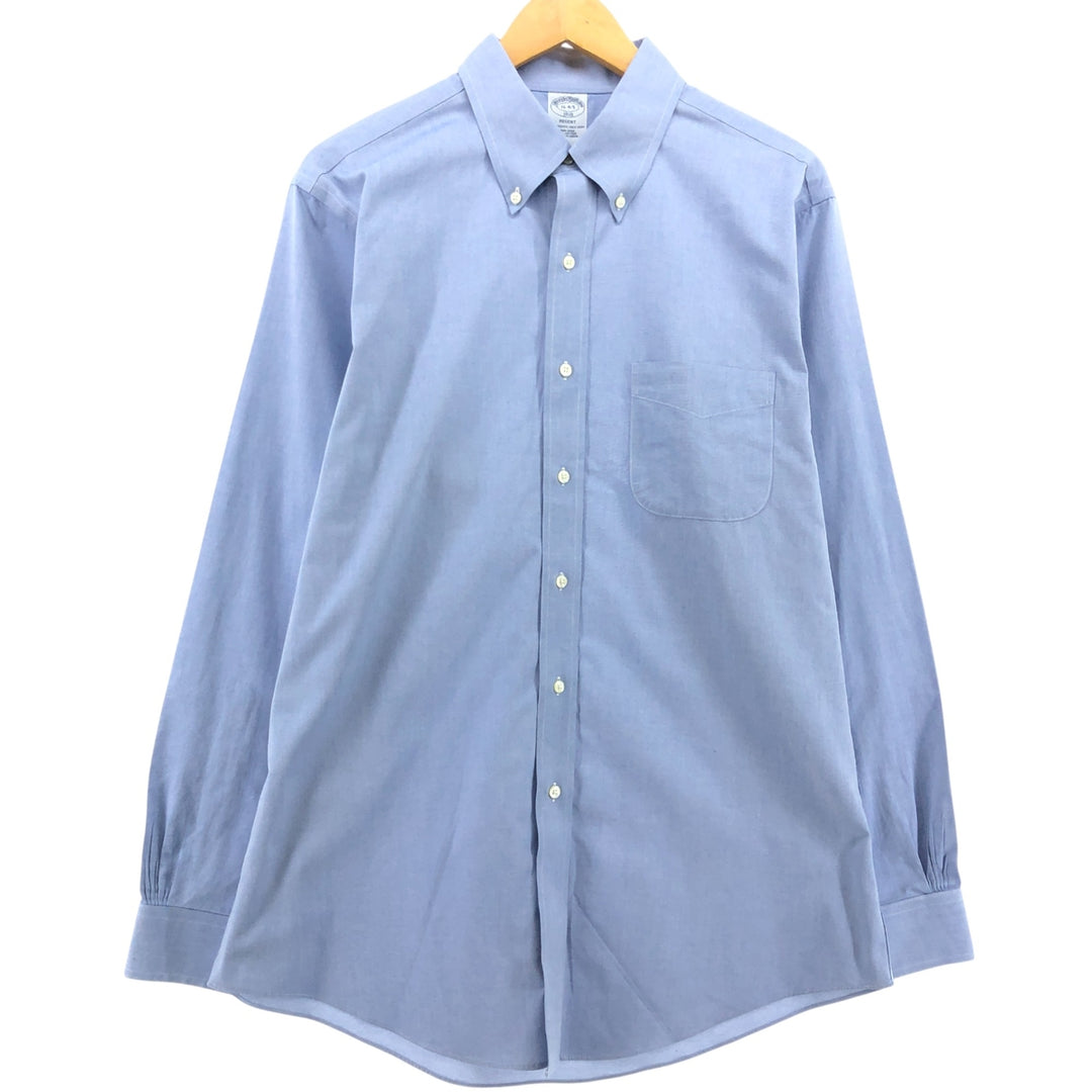Brooks Brothers 1818 REGENT Long Sleeve Button Down Shirt, Men's Size L cotton Blue type light blue Vintage Second Hand