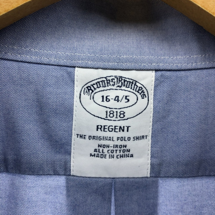 Brooks Brothers 1818 REGENT Long Sleeve Button Down Shirt, Men's Size L cotton Blue type light blue Vintage Second Hand