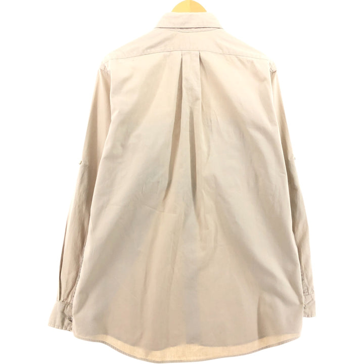 Vintage LLBean long-sleeved cotton shirt from the 1980'S to 1990s, made in the USA, size L. cotton Beige type Vintage Second Hand