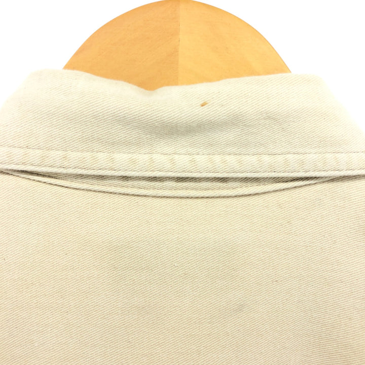 Vintage LLBean long-sleeved button-down shirt from the 1980'S to 1990s, made in Canada, size L. cotton Beige type Vintage Second Hand