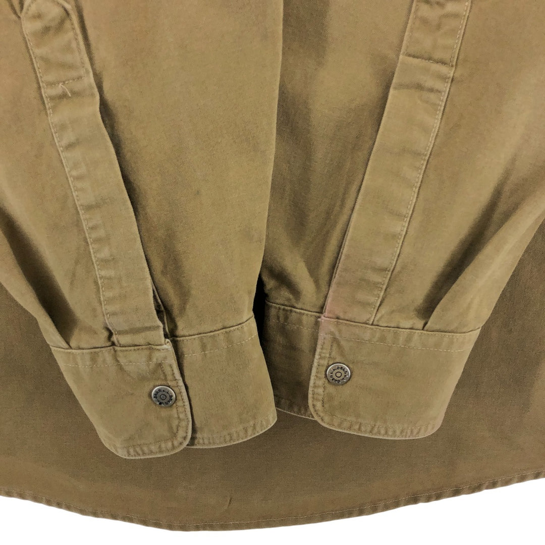 Vintage LLBean long-sleeved cotton shirt from the 1980'S to 1990s, made in the USA, size L. cotton Camel type Vintage Second Hand