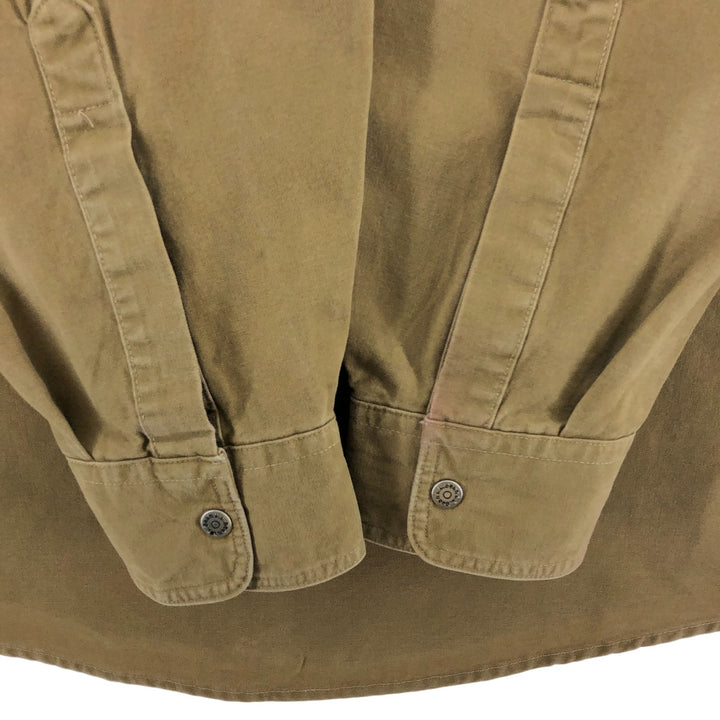 Vintage LLBean long-sleeved cotton shirt from the 1980'S to 1990s, made in the USA, size L. cotton Camel type Vintage Second Hand