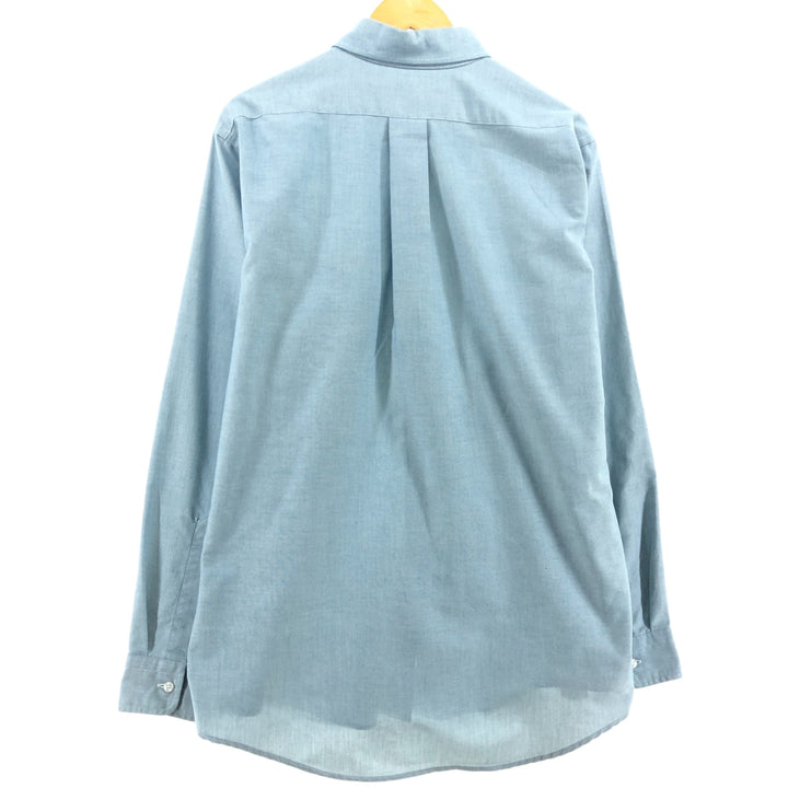 Vintage LLBean long-sleeved button-down shirt from the 1980'S to 1990s, size L, men's size L cotton blue type Vintage Second Hand