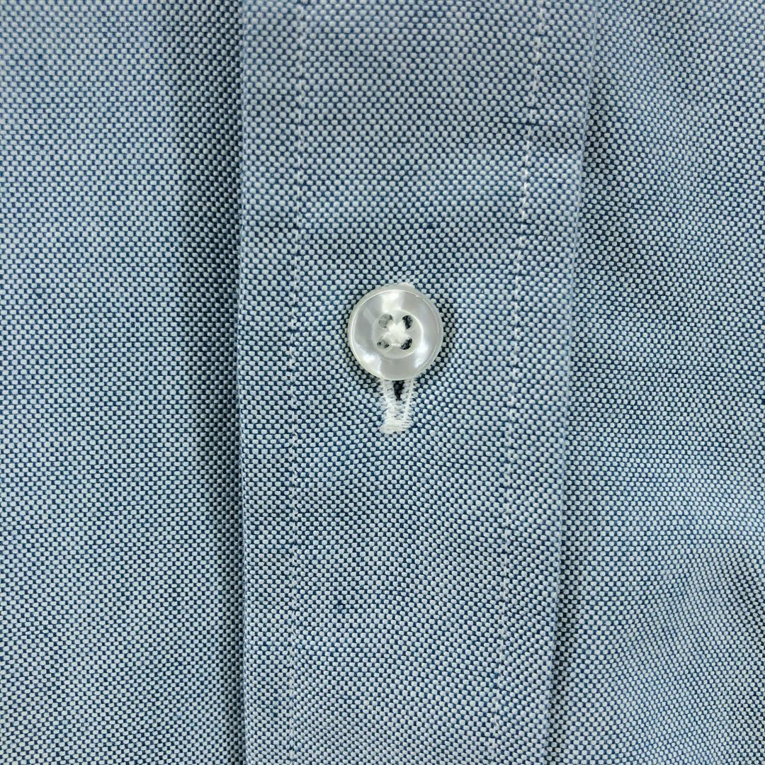 Vintage LLBean long-sleeved button-down shirt from the 1980'S to 1990s, size L, men's size L cotton blue type Vintage Second Hand