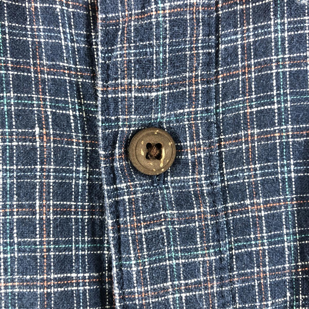 Patagonia 53139SP23 Short Sleeve Hemp x Cotton Check Shirt Box Shirt Men's L Size Organic cotton Navy blue Vintage Second Hand