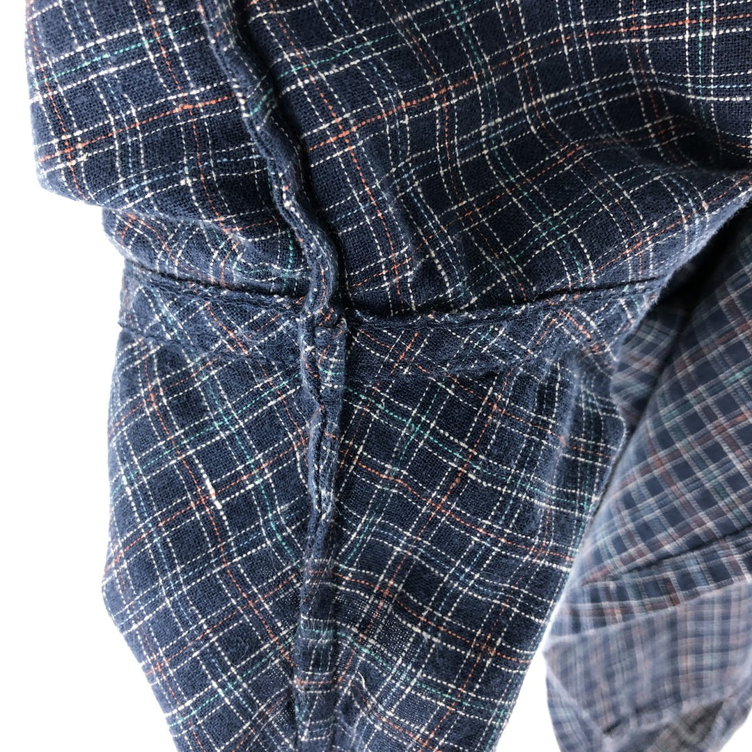 Patagonia 53139SP23 Short Sleeve Hemp x Cotton Check Shirt Box Shirt Men's L Size Organic cotton Navy blue Vintage Second Hand