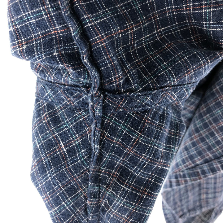 Patagonia 53139SP23 Short Sleeve Hemp x Cotton Check Shirt Box Shirt Men's L Size Organic cotton Navy blue Vintage Second Hand