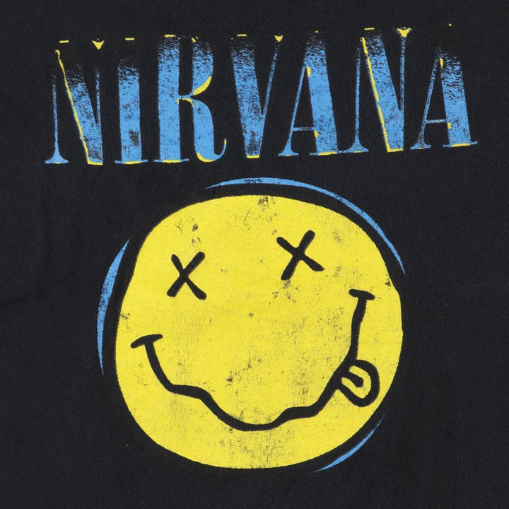 NIRVANA Nirvana Band T-shirt, Band T, Men's XL size unclear black type Vintage Second Hand