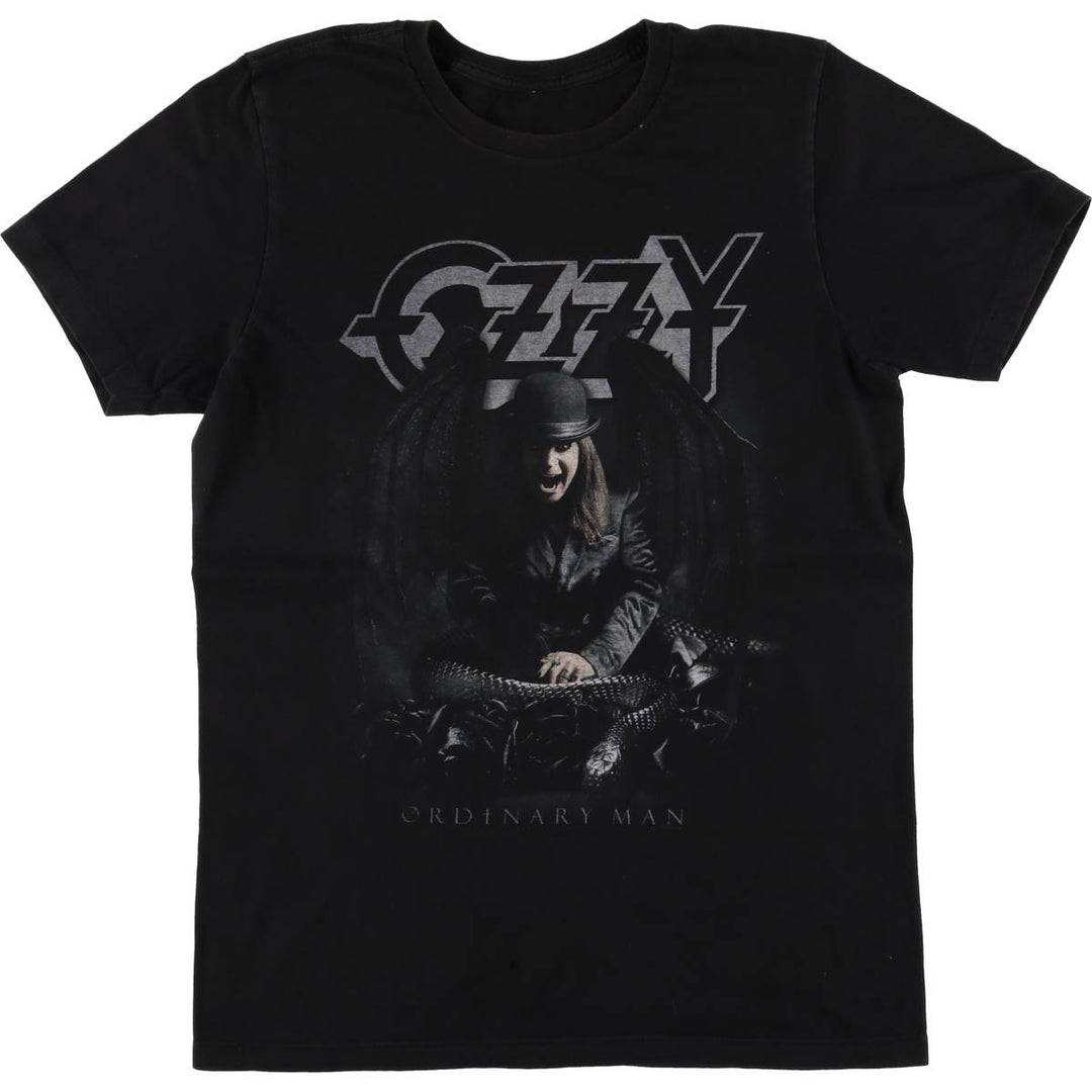 Ozzy Osbourne Band T-shirt, Men's M size unclear black type Vintage Second Hand