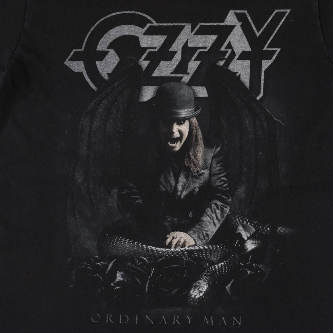 Ozzy Osbourne Band T-shirt, Men's M size unclear black type Vintage Second Hand