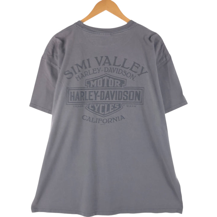 00'S Harley-Davidson Hanes Motorcycle Bike T-shirt Men's XXL unknown gray type Vintage Second Hand