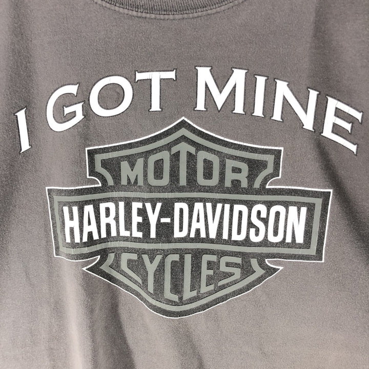 00'S Harley-Davidson Hanes Motorcycle Bike T-shirt Men's XXL unknown gray type Vintage Second Hand