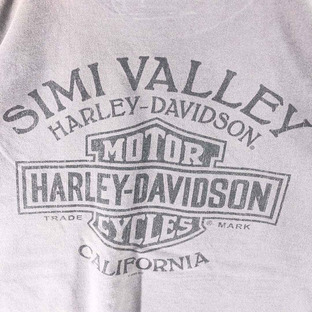 00'S Harley-Davidson Hanes Motorcycle Bike T-shirt Men's XXL unknown gray type Vintage Second Hand