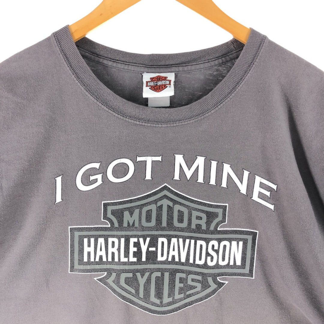 00'S Harley-Davidson Hanes Motorcycle Bike T-shirt Men's XXL unknown gray type Vintage Second Hand