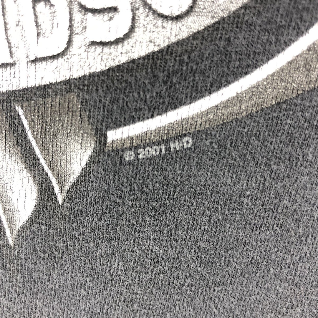 00'S Harley-Davidson Motorcycle Bike T-shirt Made in USA Men's XL cotton black type Vintage Second Hand