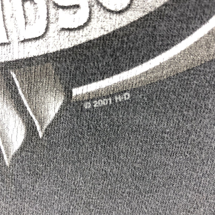 00'S Harley-Davidson Motorcycle Bike T-shirt Made in USA Men's XL cotton black type Vintage Second Hand