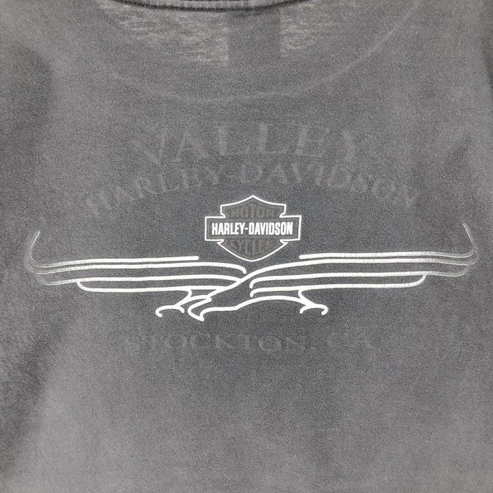 00'S Harley-Davidson Motorcycle Bike T-shirt Made in USA Men's XL cotton black type Vintage Second Hand