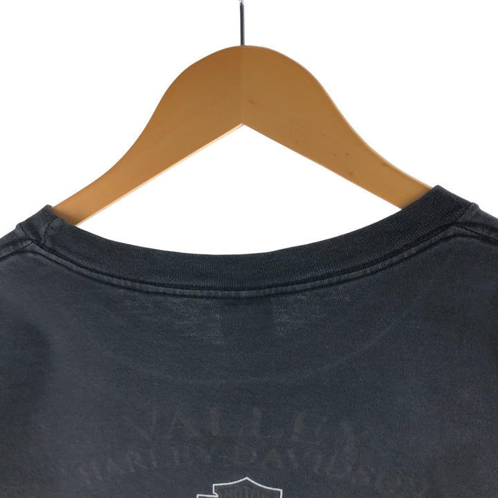 00'S Harley-Davidson Motorcycle Bike T-shirt Made in USA Men's XL cotton black type Vintage Second Hand