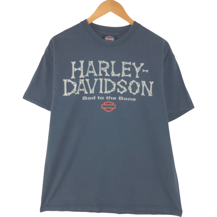 00'S Harley-Davidson Hanes Motorcycle Bike T-shirt Men's L size unknown black type Vintage Second Hand
