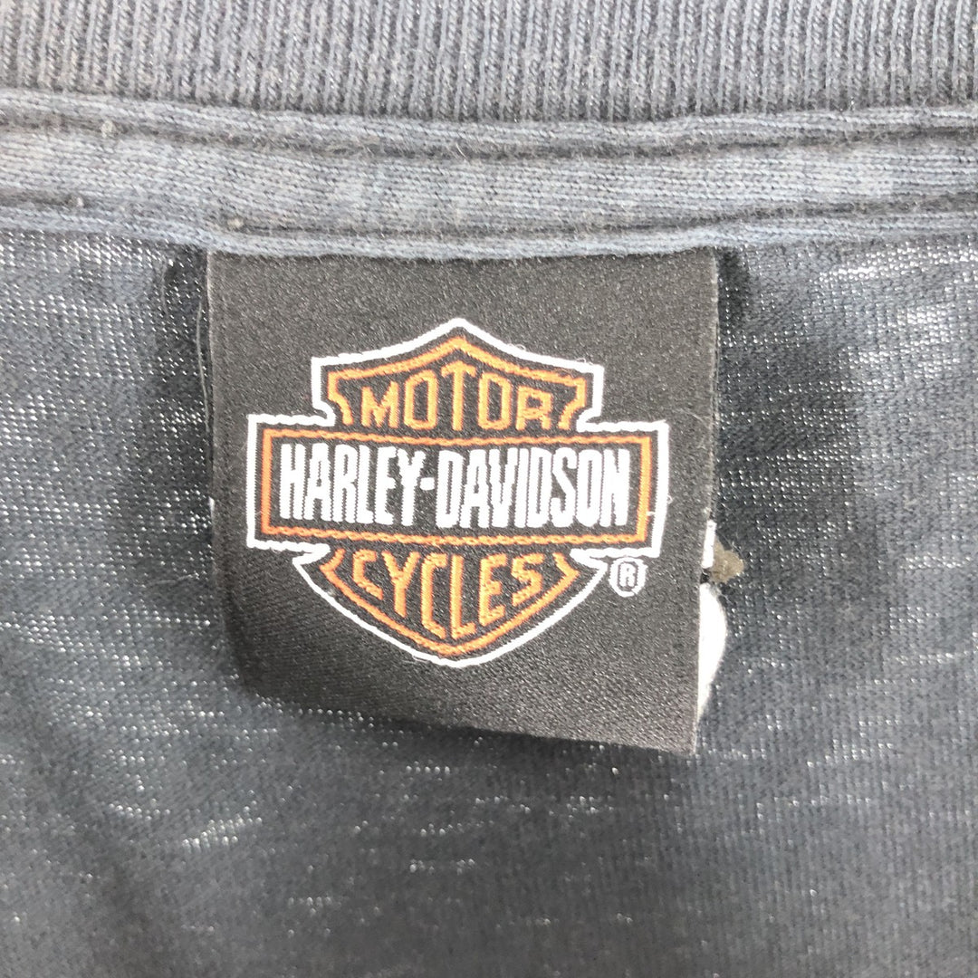 00'S Harley-Davidson Hanes Motorcycle Bike T-shirt Men's L size unknown black type Vintage Second Hand
