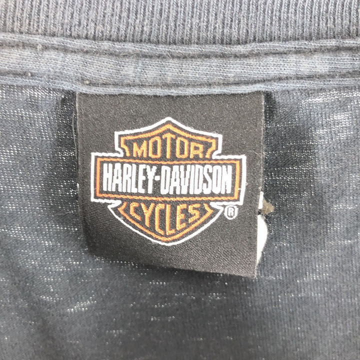 00'S Harley-Davidson Hanes Motorcycle Bike T-shirt Men's L size unknown black type Vintage Second Hand