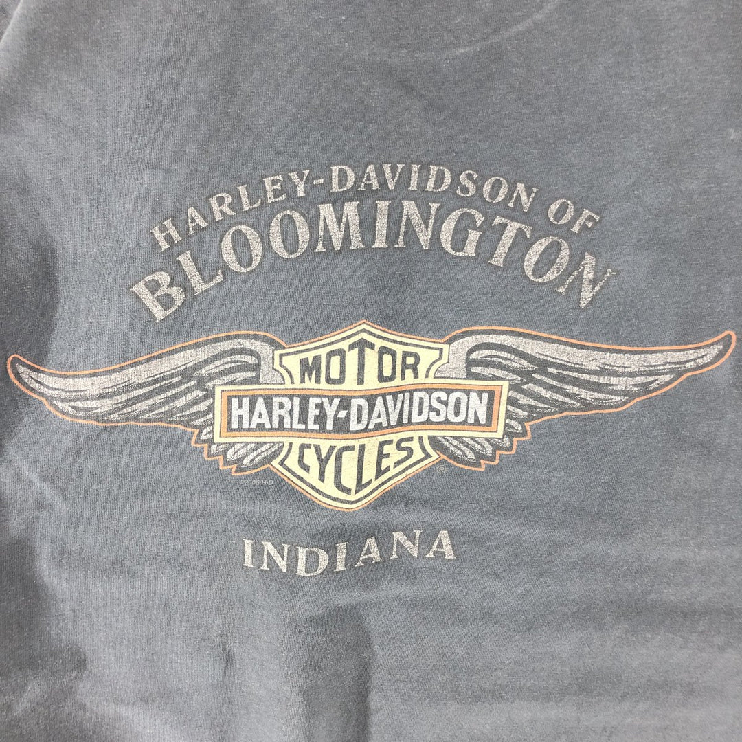 00'S Harley-Davidson Hanes Motorcycle Bike T-shirt Men's L size unknown black type Vintage Second Hand