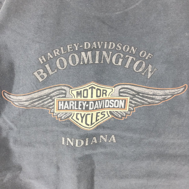 00'S Harley-Davidson Hanes Motorcycle Bike T-shirt Men's L size unknown black type Vintage Second Hand