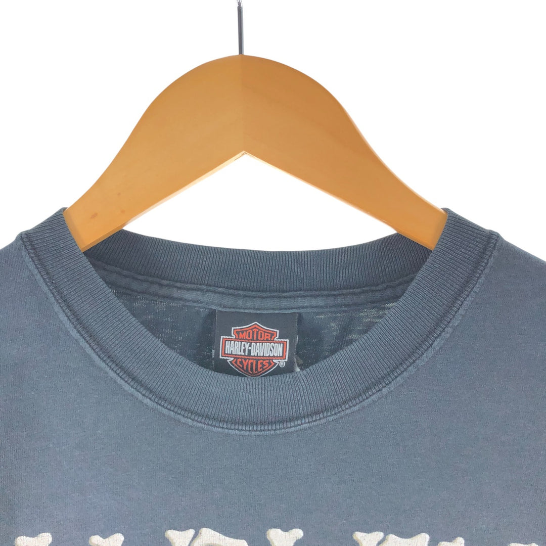 00'S Harley-Davidson Hanes Motorcycle Bike T-shirt Men's L size unknown black type Vintage Second Hand