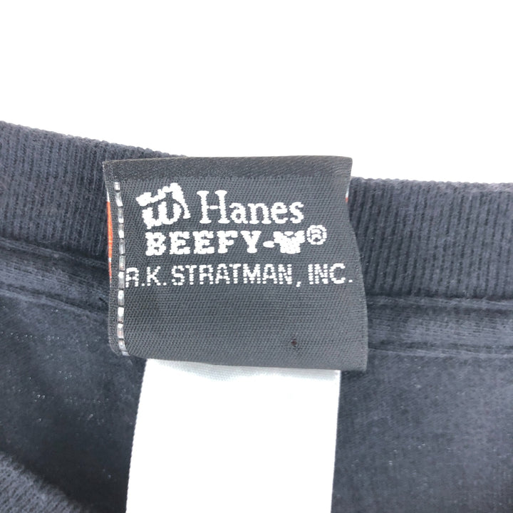 00'S Harley-Davidson Hanes Motorcycle Bike T-shirt Made in USA Men's XL cotton black type Vintage Second Hand